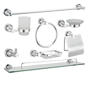 Ensemble accessoires salle de bain 7 pièces en aluminium disponible à Dakar Sénégal