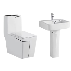 Ensemble WC moderne Napoli blanc avec lavabo disponible à Dakar Sénégal