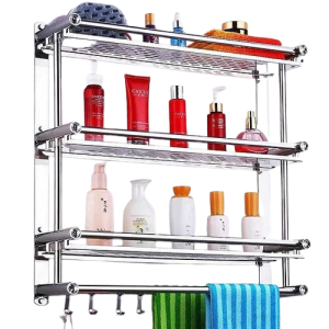 Étagère murale de salle de bain en acier inoxydable 3 niveaux disponible à Dakar Sénégal kandeis