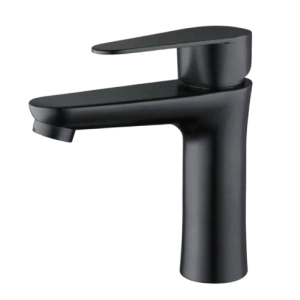 Robinet lavabo mitigeur noir moderne disponible à Dakar Sénégal
