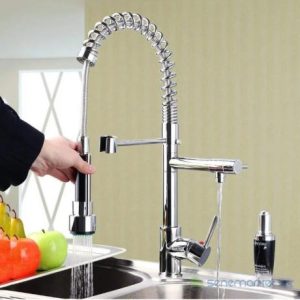 Mitigeur d’Évier avec Douchette Extractible et Ressort Spirale – Image 3