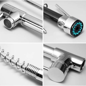 Mitigeur d’Évier avec Douchette Extractible et Ressort Spirale – Image 4
