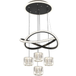 Lustre_LED_Noir_a_Anneaux_Entrelaces_avec_Quatre_Suspensions_Kandeis
