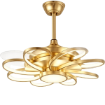 lustre-ventilateur-led-dore-dakar-senegal