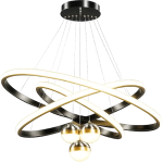 Lustre LED anneaux moderne noir et doré disponible à Dakar Sénégal