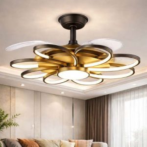 lustre-ventilateur-led-design-fleur-dakar kandeis.