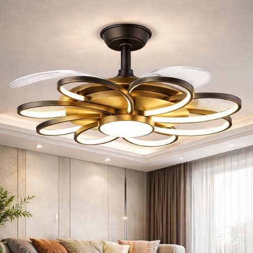 lustre-ventilateur-led-design-fleur-dakar kandeis.