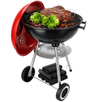 Barbecue à charbon portable rouge avec roulettes disponible à Dakar Sénégal