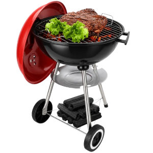 Barbecue à charbon portable rouge avec roulettes disponible à Dakar Sénégal