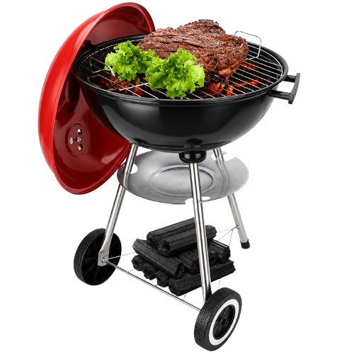 Barbecue à charbon portable rouge avec roulettes disponible à Dakar Sénégal Barbecue à charbon portable rouge avec roulettes disponible à Dakar Sénégal