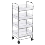 Chariot de rangement métallique 4 niveaux à roulettes disponible à Dakar Sénégal