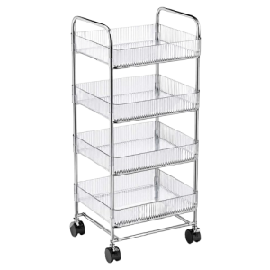 Chariot de rangement métallique 4 niveaux à roulettes disponible à Dakar Sénégal