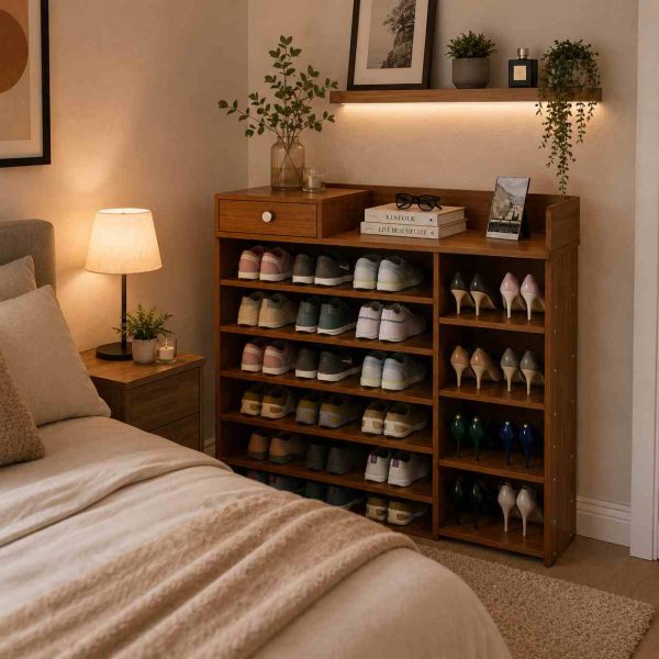 Meuble range-chaussures en bois grande capacité avec tiroir disponible à Dakar Sénégal