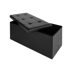 Pouf coffre de rangement moderne en lin 80L disponible à Dakar Sénégal