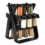 Étagère à épices rotative avec 12 pots en verre disponible à Dakar Sénégal