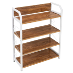 Étagère moderne en bois et métal blanc 4 niveaux disponible à Dakar Sénégal