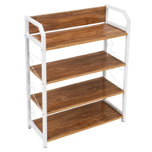 Étagère moderne en bois et métal blanc 4 niveaux disponible à Dakar Sénégal