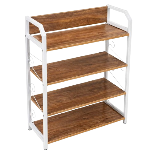 Étagère moderne en bois et métal blanc 4 niveaux disponible à Dakar Sénégal