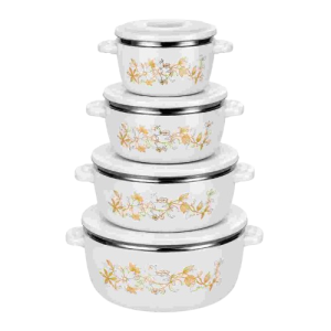 Lot de 4 bols isothermes 24H avec couvercles inox disponible à Dakar Sénégal