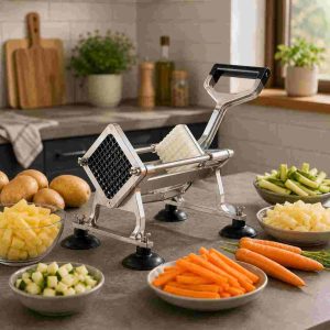 Machine Coupe-Frites Manuelle en Acier Inoxydable – Image 3