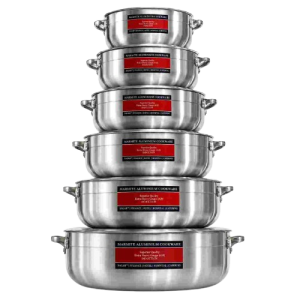 Set marmites aluminium 6 pièces polies disponible à Dakar Sénégal