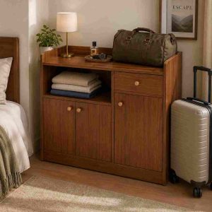 Meuble de Rangement en Bois avec Tiroir et Compartiments – Image 3